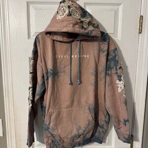 Civil Regime White Rose Unisex Hoodie Brunnera Sand Size Large New in Bag $150